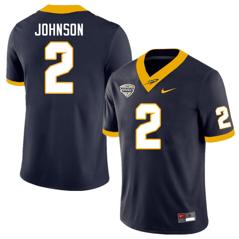 Toledo Rockets #2 Dyontae Johnson College Football Jerseys Stitched Sale-Navy